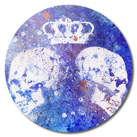 Queendom (crown & skulls graffiti dark painting)
