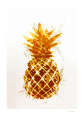 pineapple in brown and yellow
