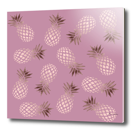 Rose gold pineapple pattern