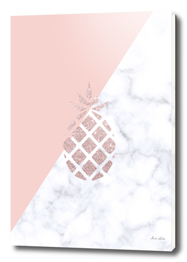 Rose gold glitter and marble pineapple