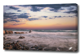 Sunset long eposure sea shore