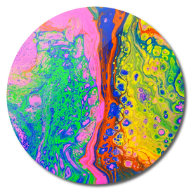 Rainbow Acrylic Dirty Pour