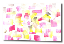 1180515 Abstract Waterolour Pink Yellow 1