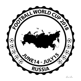 Football World Cup 2018 stamp