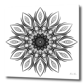 Flower Mandala, Vintage decorative elements,