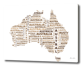 Map of continent Australia - illustration