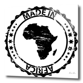 Made in Africa rubber stamp