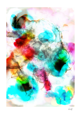 abstract colorful inks