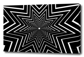 nine pointed star black abstract