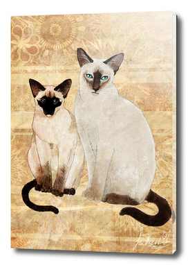 Siamese Cat Couple