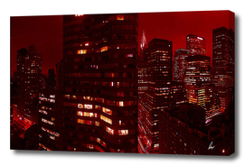 New York Red Sky Panorama
