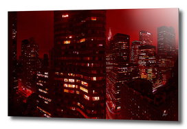New York Red Sky Panorama