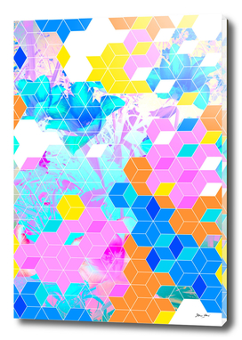 Pop Floral Cube Pattern 1