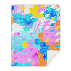 Pop Floral Cube Pattern 1