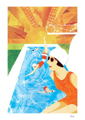 Art Deco Swimmers