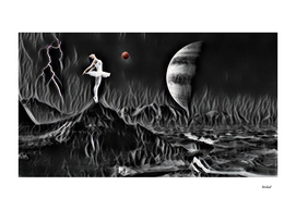 Fantasy Moon Dance Gray & Black