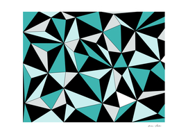 Abstract geometric pattern - green and black.
