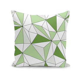 Abstract geometric pattern - green, gray and white.