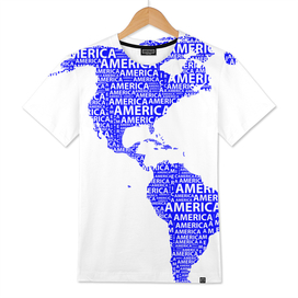 Map of continent America - illustration