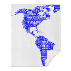 Map of continent America - illustration