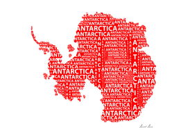 Map of continent Antarctica - illustration
