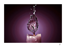 Water Candle Purple