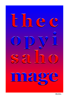 The Copy is a Homage – Red Blue