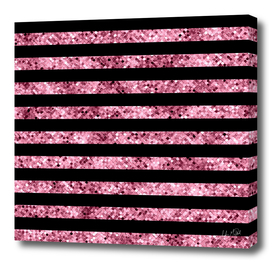 Black and Pink Sequin Stripes