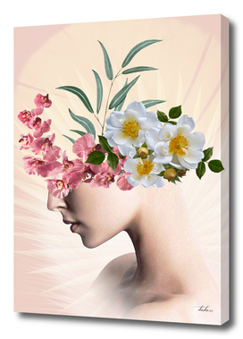 lady with flowers (portrait)