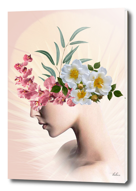 lady with flowers (portrait)