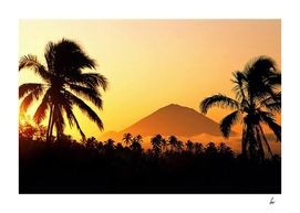 Bali Indonesia Gunung Agung Sunset