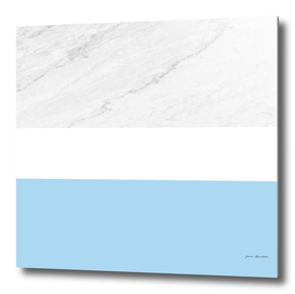 marble white aqua-blue stripes