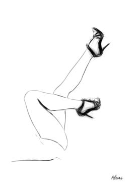 Legs Drawing Minimal Illustration