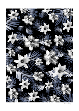 Tropical Flowers Palm Leaves Finesse #4
