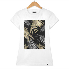 Gold Gray Palm Leaves Dream #1