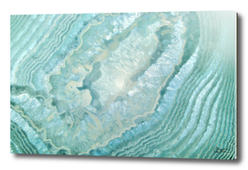 Aquamarine Pastel and Teal Agate Crystal