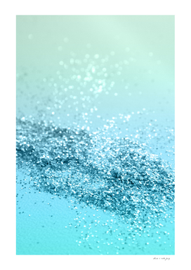 Seafoam Aqua Ocean MERMAID Girls Glitter #3