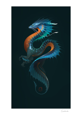 Blue water dragon by GaudiBuendia