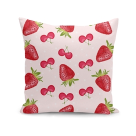 Strawberries Cherries Fiesta Pattern