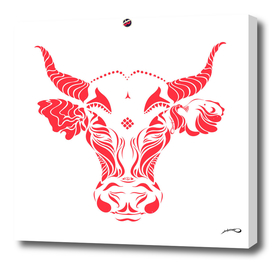 Red cattle in the wind by #Bizzartino