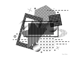 Monochrome modern background with geometrical elements