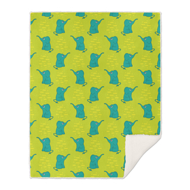 Funny seamless pattern with cute elephants.