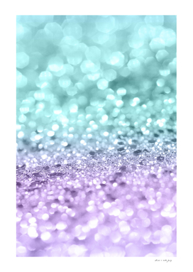 Aqua Purple MERMAID Girls Glitter #1 #shiny #decor #art
