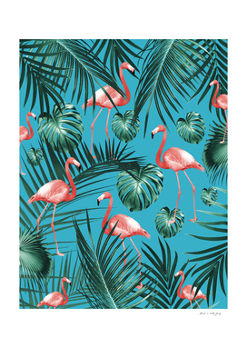 Tropical Flamingo Pattern #8 #tropical #decor #art