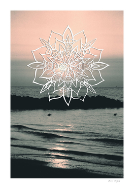 Twilight Mandala Ocean Bliss Dream #1 #sunset #decor #art