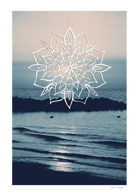 Twilight Mandala Ocean Bliss Dream #2 #sunset #decor #art