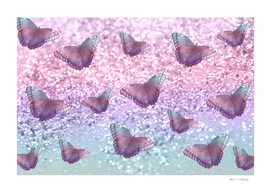 Pastel Unicorn Butterfly Glitter Dream #1 #shiny #decor #art