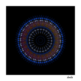 Futuristic Zen tangle Mandala art