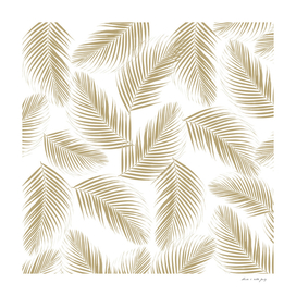 Palm Leaves Pattern - Gold Cali Vibes #2 #tropical #decor