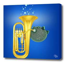 Puffer Fish Playing Tuba